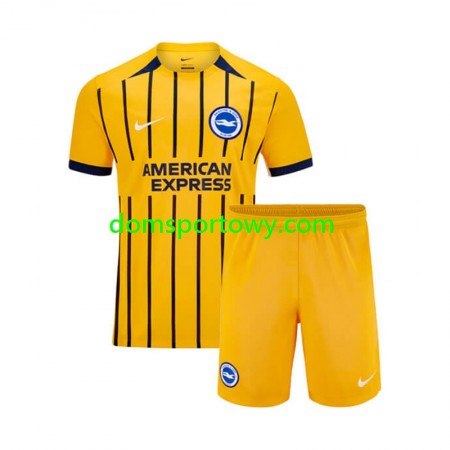 Koszulka Brighton Hove Albion Dziecięcy Wyjazdowe Koszulki Piłkarskie 2024-2025 Krótki Rękaw